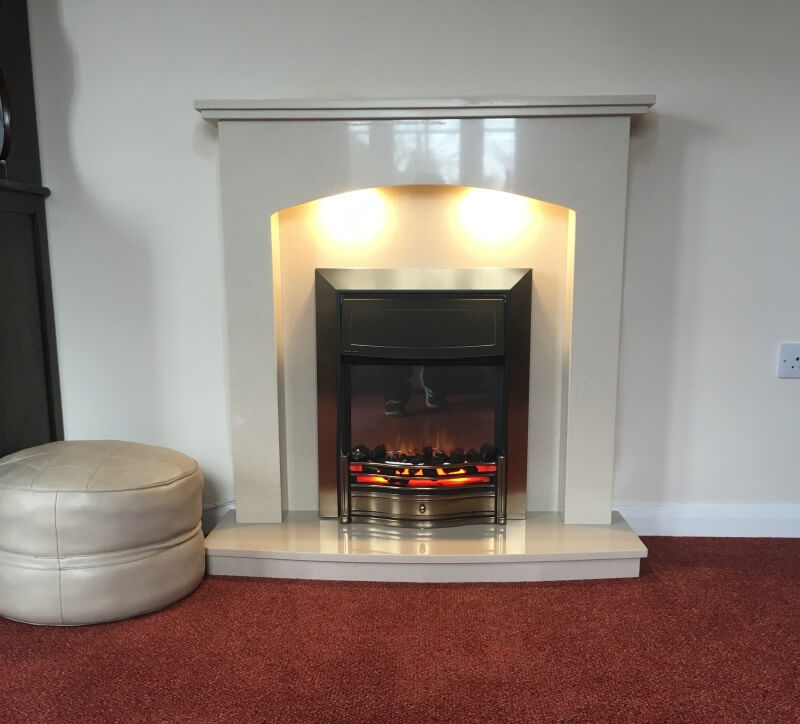 New-Installation-40”-Appleby-marble-fireplace-Dimplex-antique-brass-Danesbury-fire
